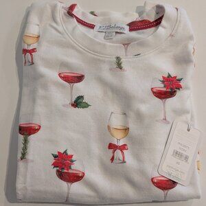 PJ Salvage "Let's Get Toasty" Holiday Wine PJ Long Sleeve Top & Bottom Set